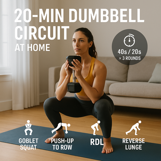 Quick 20-Minute Dumbbell Full-Body Circuit You Can Do at Home