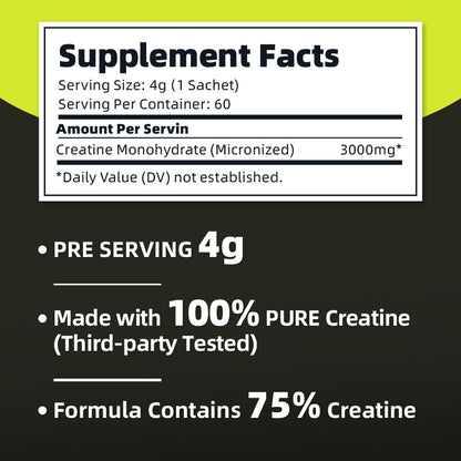 3-in-1 Creatine Monohydrate Powder